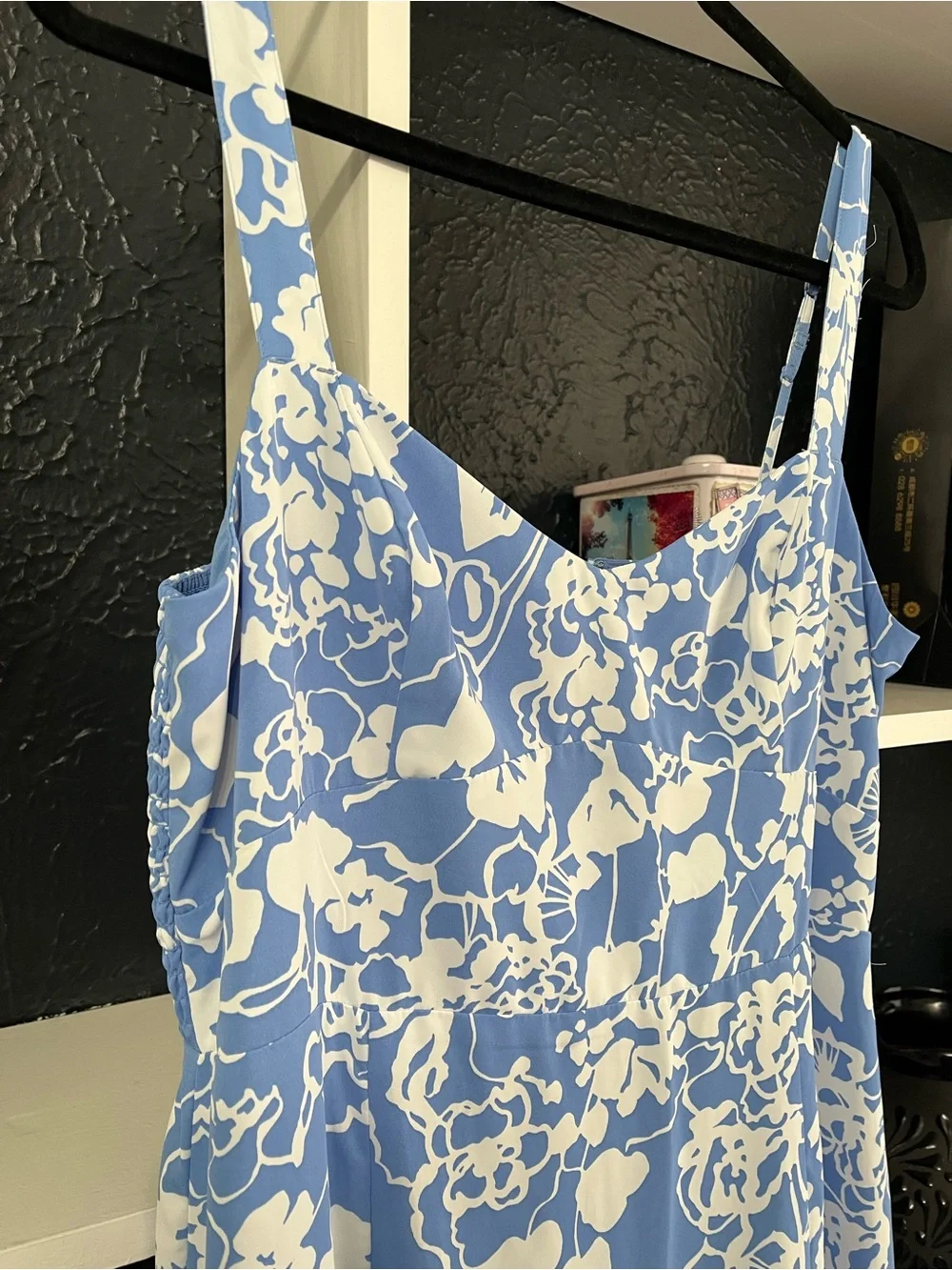 Abercrombie & Fitch Blue and White Floral Maxi Dress